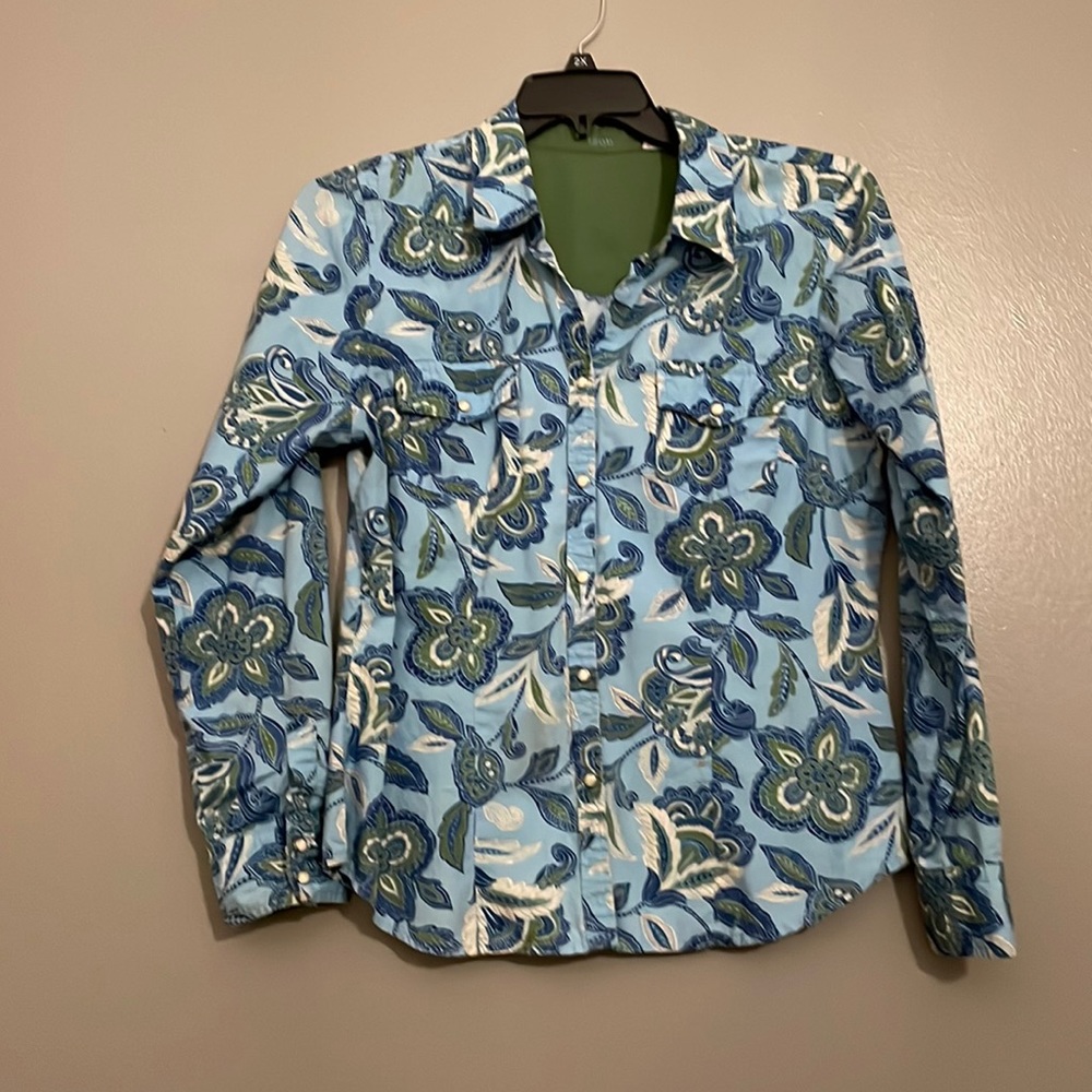 Colorful blue/green blouse